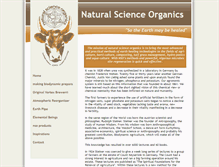 Tablet Screenshot of naturalscienceorganics.com